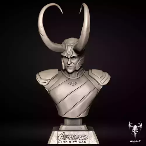 Loki- Tom Hiddleston Bust 3D Print Model