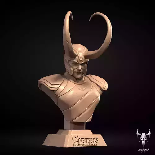 Loki- Tom Hiddleston Bust 3D Print Model 3D print model