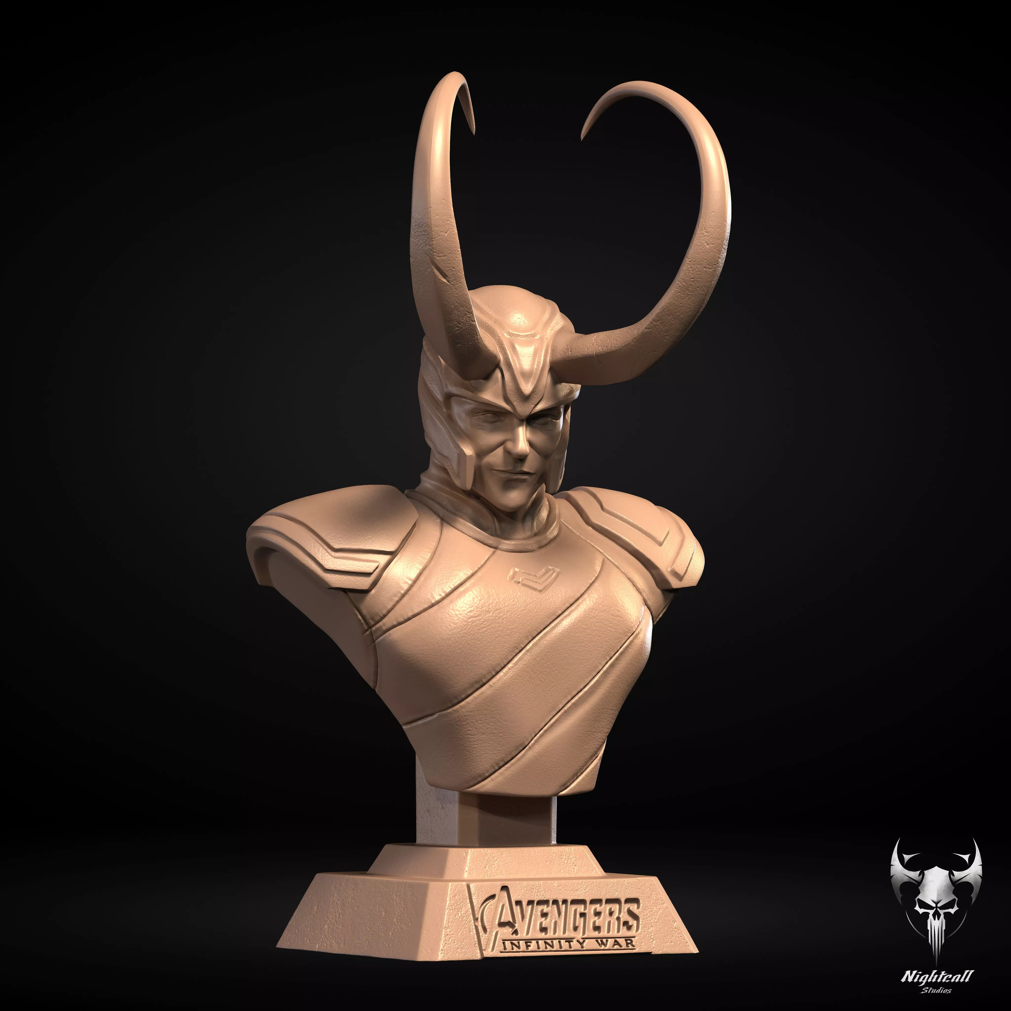 Loki- Tom Hiddleston Bust 3D Print Model 3D print model_0
