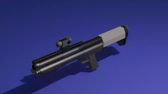 low poly KSG Series Bullpup Shotgun