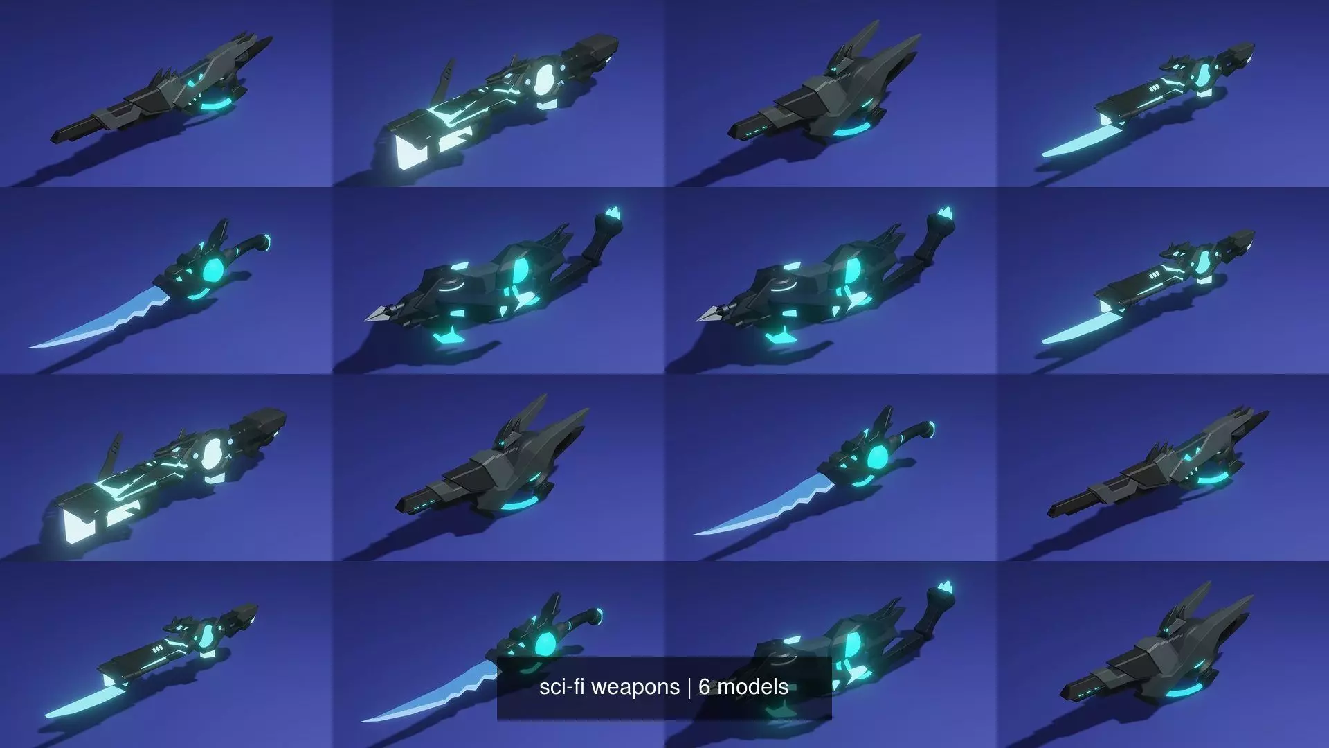 sci-fi weapons 3D Model Collection_0