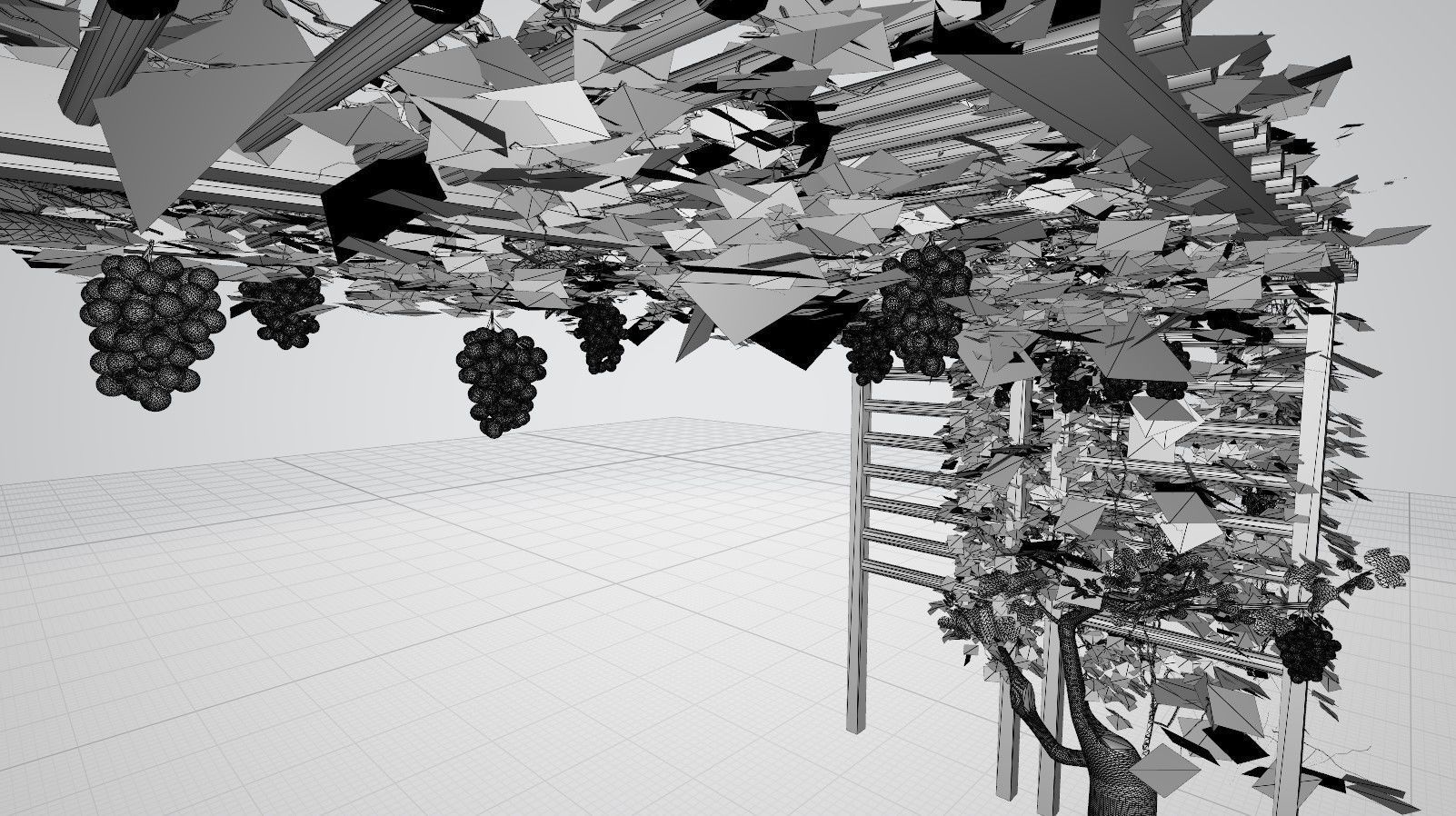 Grape vine grape tree 3D model_6