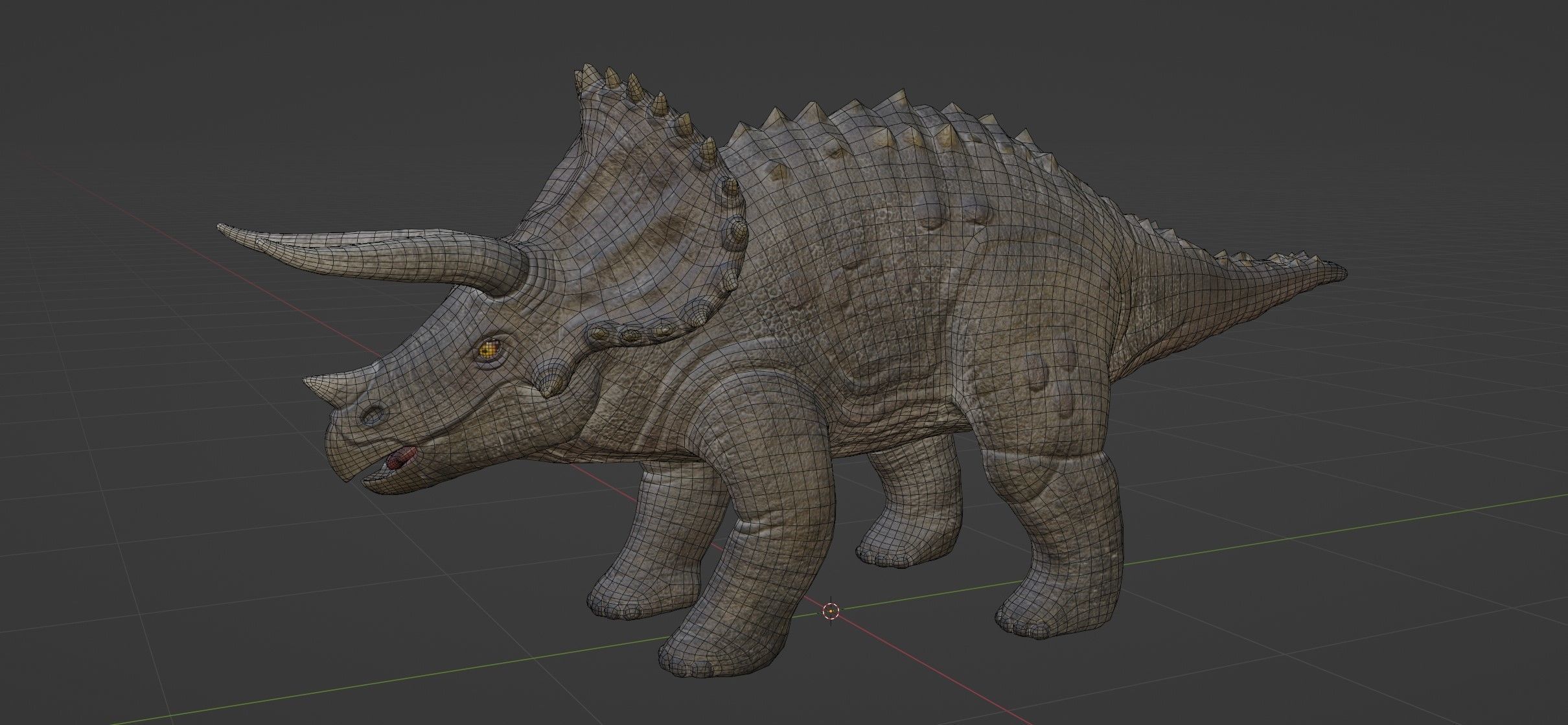 Dinosaur Triceratops 3D Model - Game-Ready and Versatile Low-poly 3D model_2