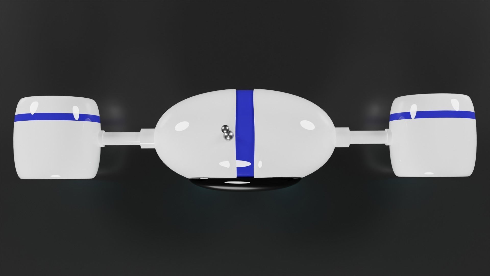 Drone Flying robot  3D model Low-poly 3D model_3