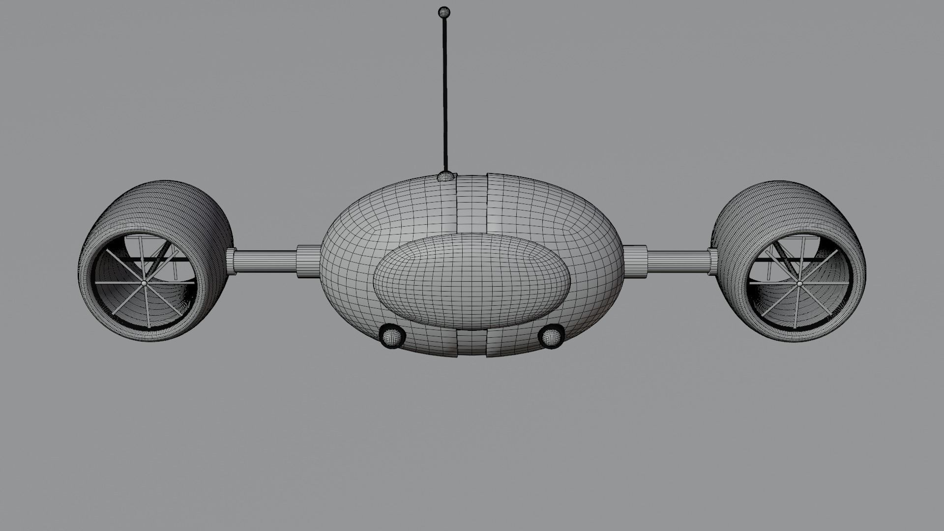 Drone Flying robot  3D model Low-poly 3D model_8