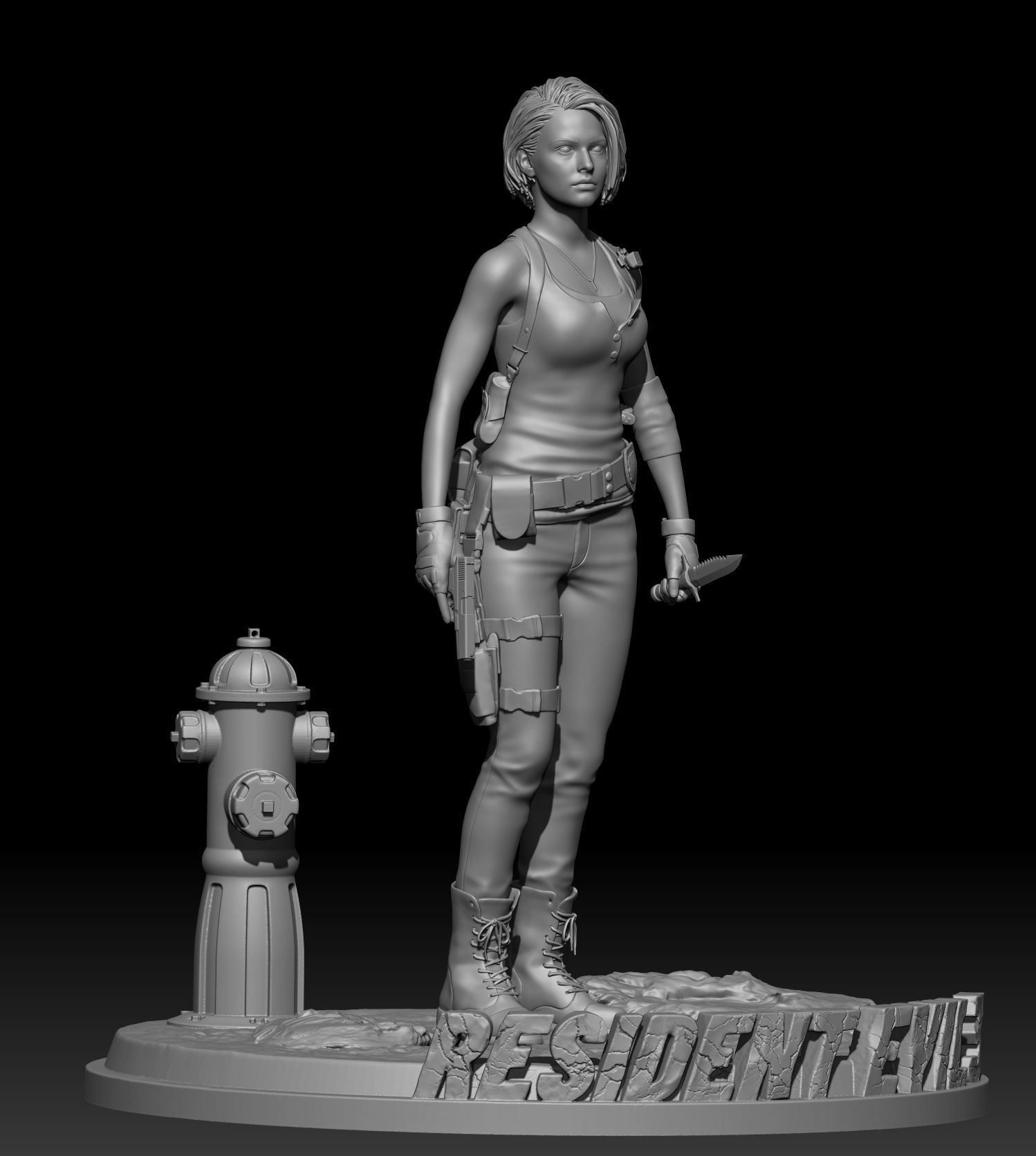 Jill Valentine-Resident evil 3 3D print model_8