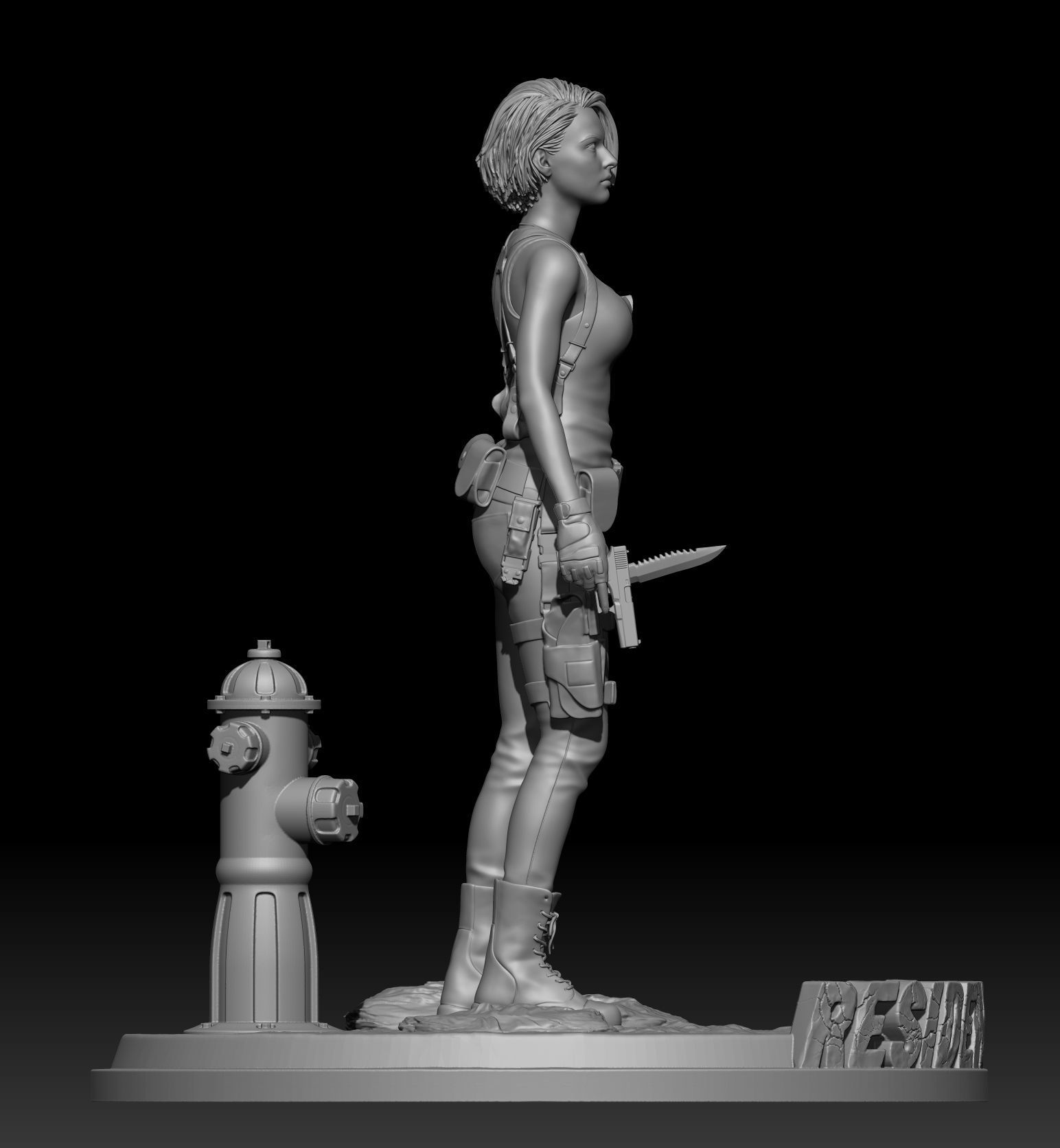Jill Valentine-Resident evil 3 3D print model_7