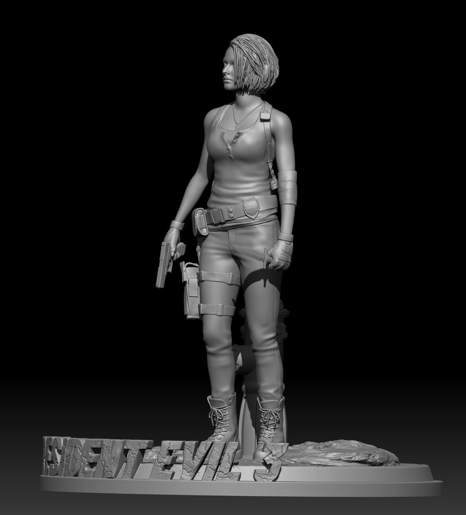 Jill Valentine-Resident evil 3 3D print model_2