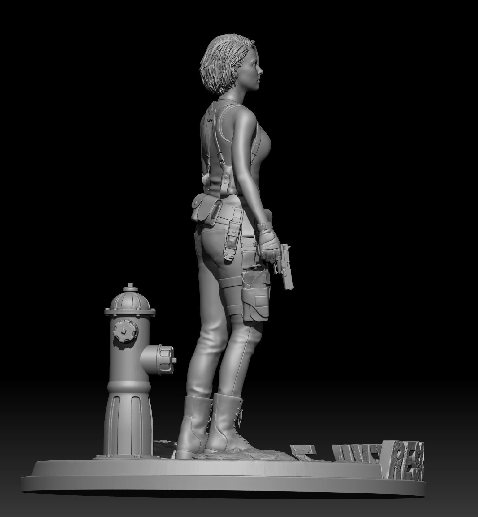 Jill Valentine-Resident evil 3 3D print model_6