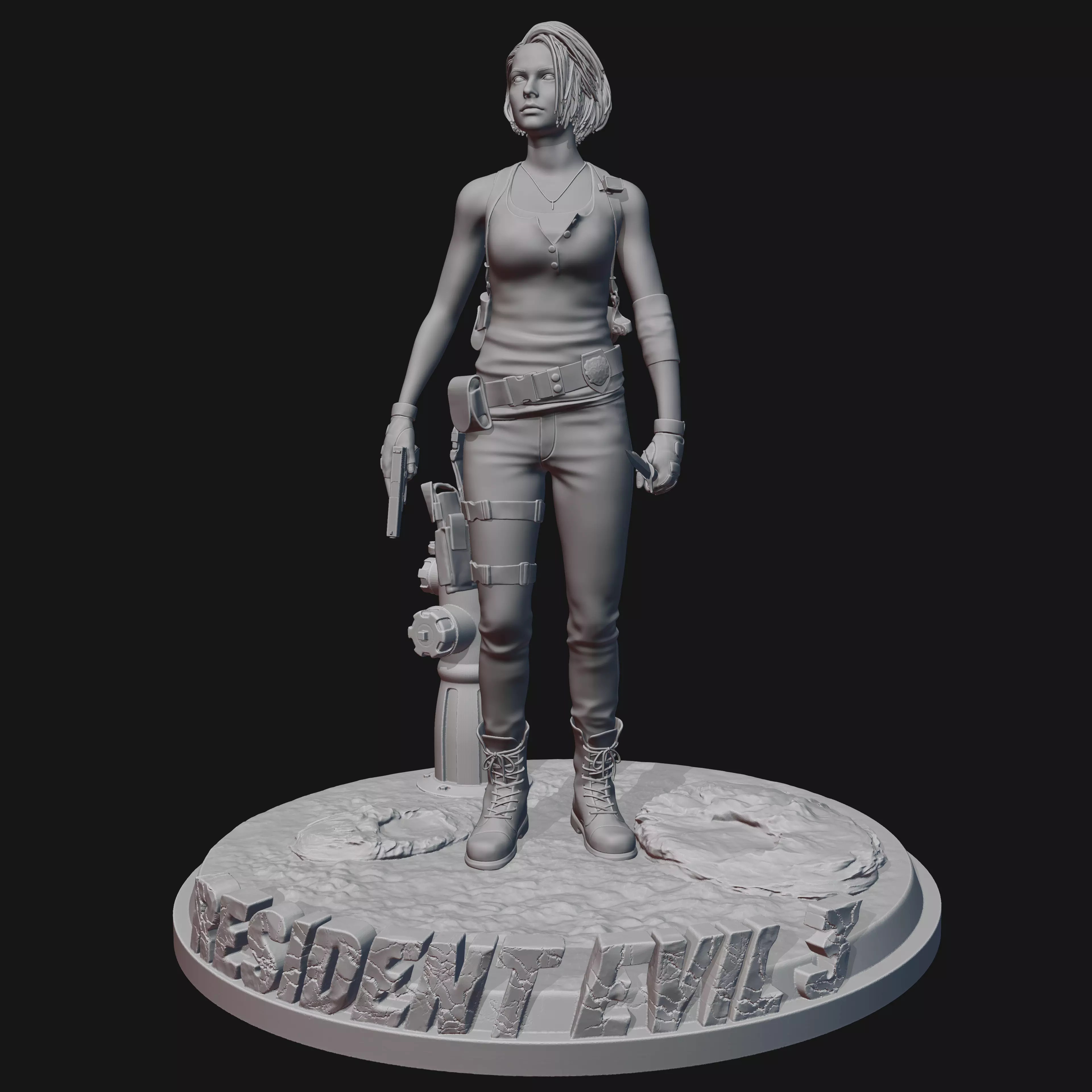 Jill Valentine-Resident evil 3 3D print model_0