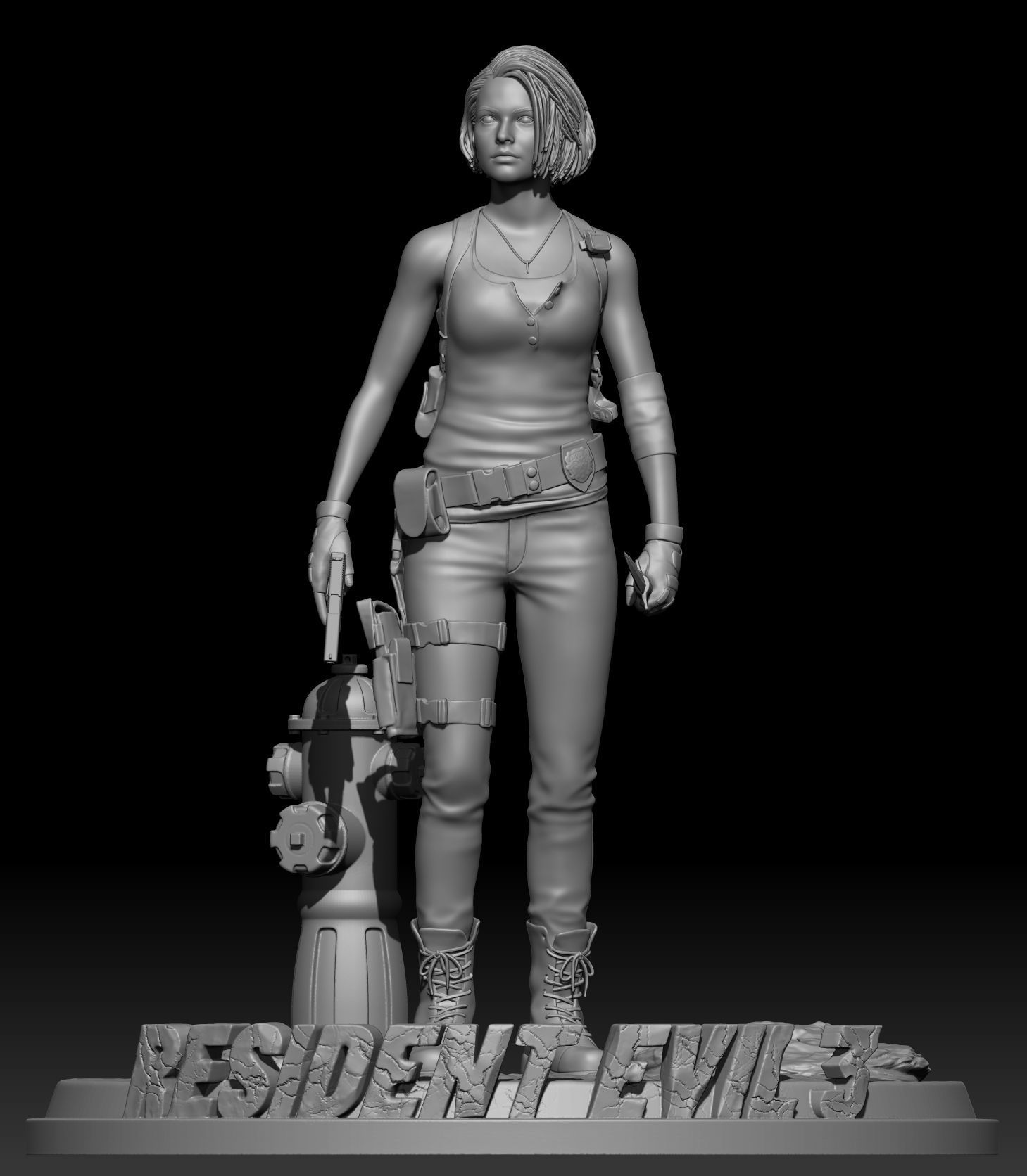 Jill Valentine-Resident evil 3 3D print model_1