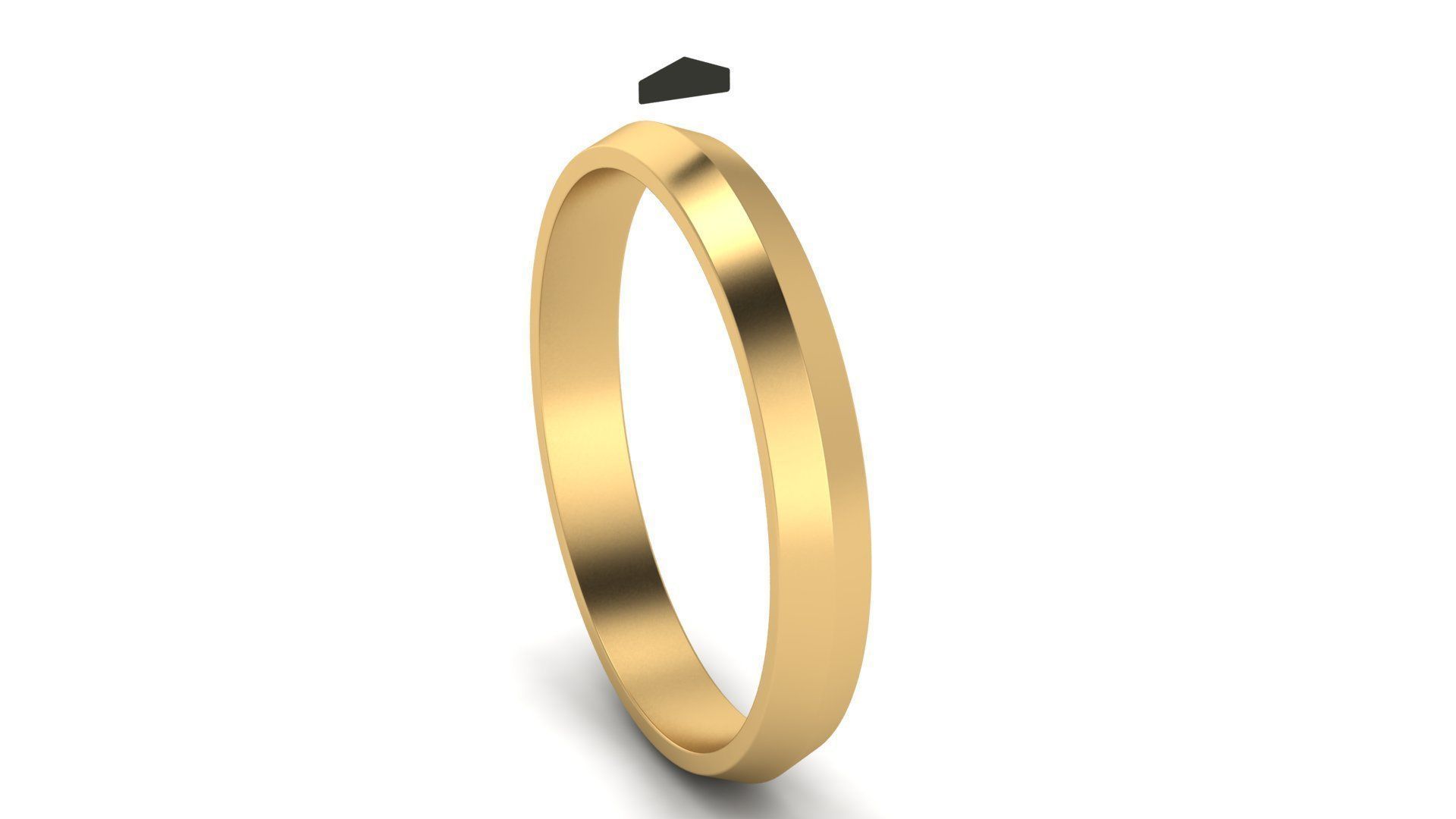 Apex profile Wedding Ring 3 mm Wide US Sizes 3D print model_1