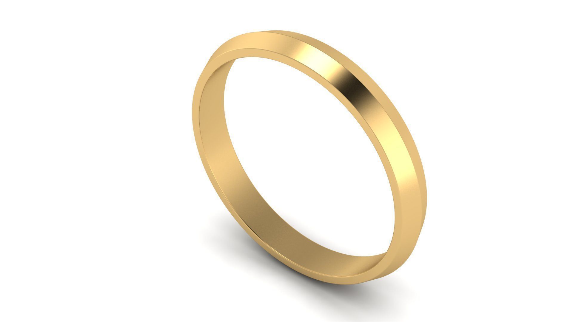 Apex profile Wedding Ring 3 mm Wide US Sizes 3D print model_5
