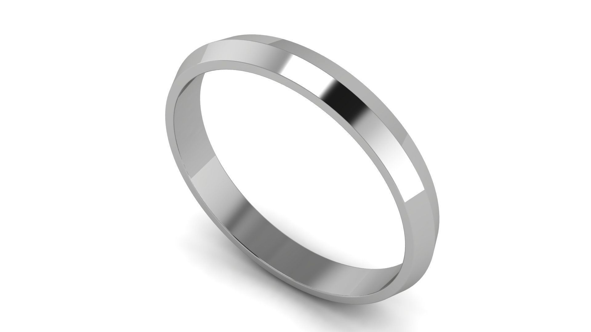 Apex profile Wedding Ring 3 mm Wide US Sizes 3D print model_8