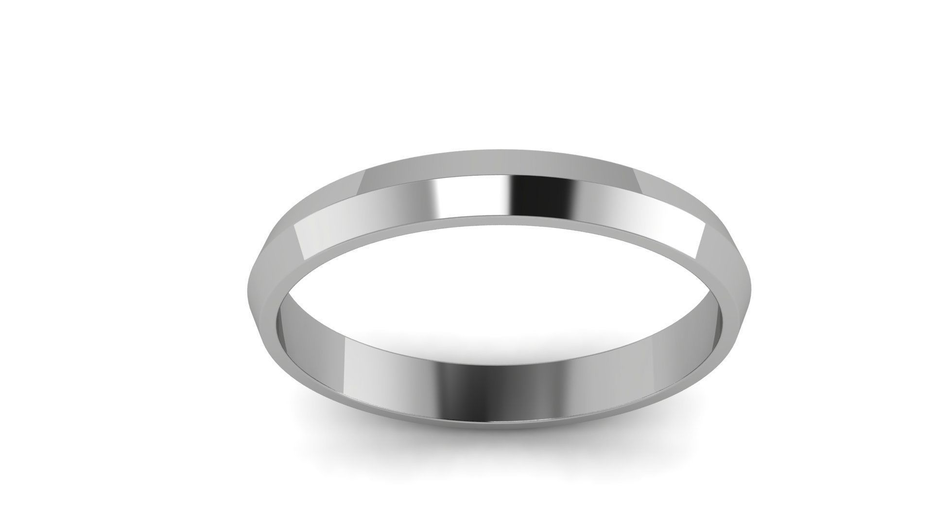 Apex profile Wedding Ring 3 mm Wide US Sizes 3D print model_7