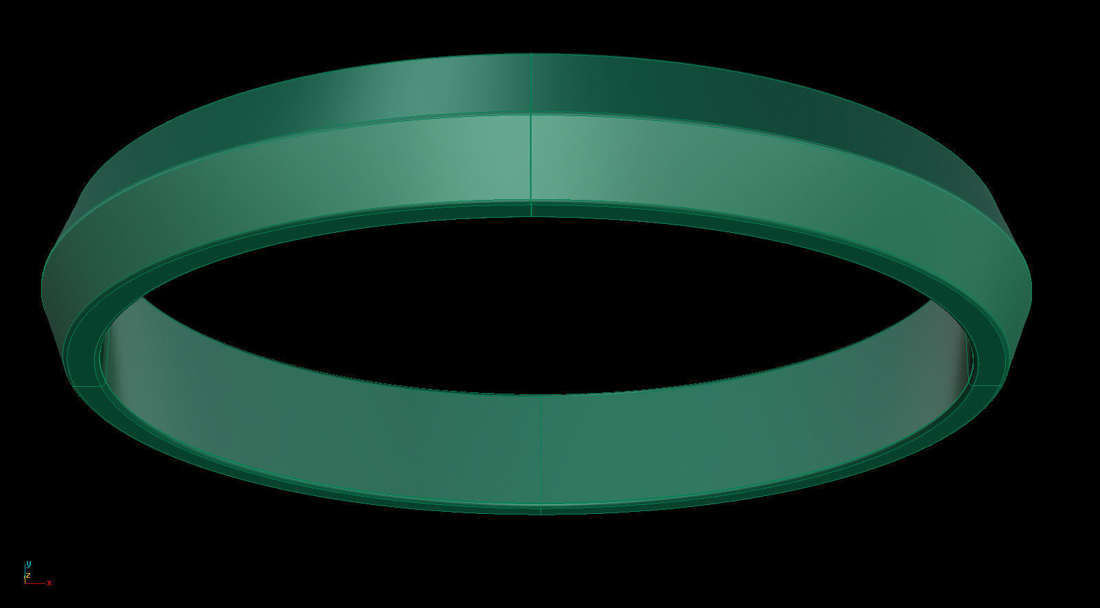 Apex profile Wedding Ring 3 mm Wide US Sizes 3D print model_16