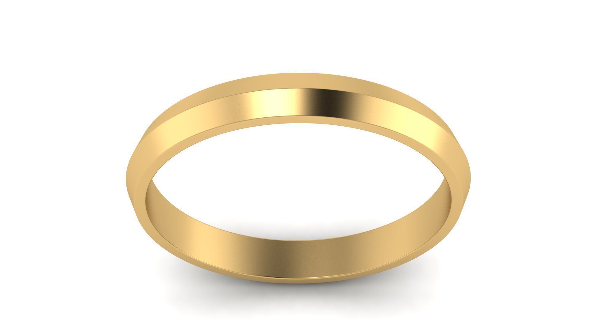 Apex profile Wedding Ring 3 mm Wide US Sizes 3D print model_4