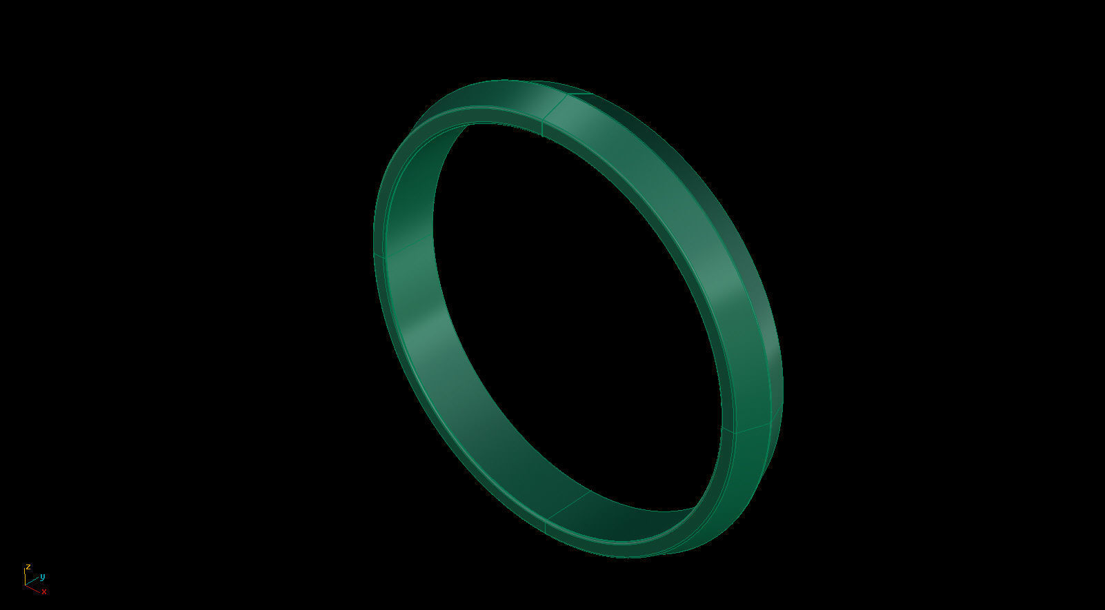 Apex profile Wedding Ring 3 mm Wide US Sizes 3D print model_15