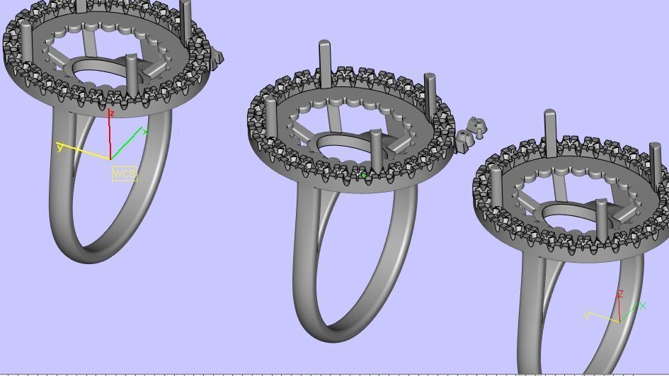 Ring with big cabashon 3D print model_8