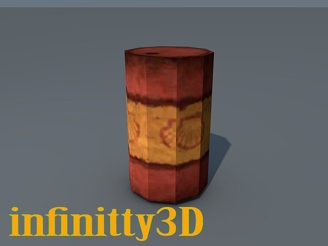 Barrel Low-poly 3D model