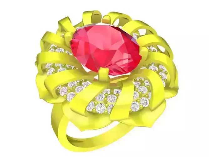 5634 diamond women ring oval diamond ring 