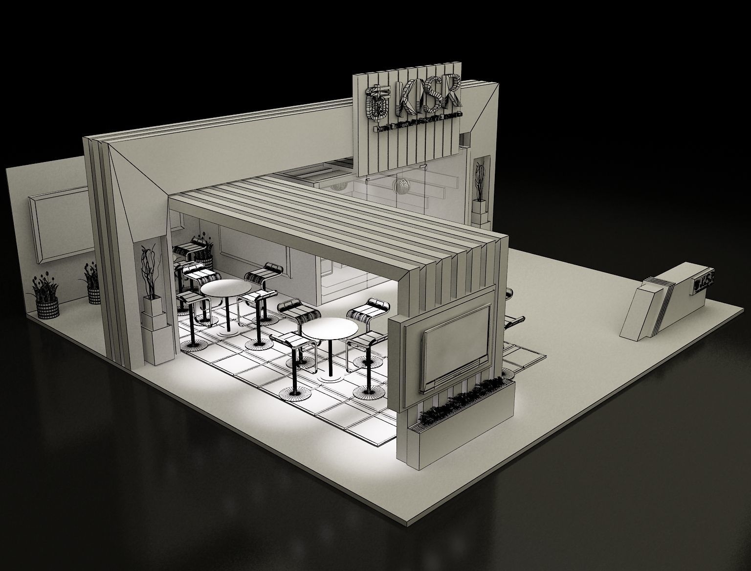 Booth Exhibition Stand a139 3D model_17
