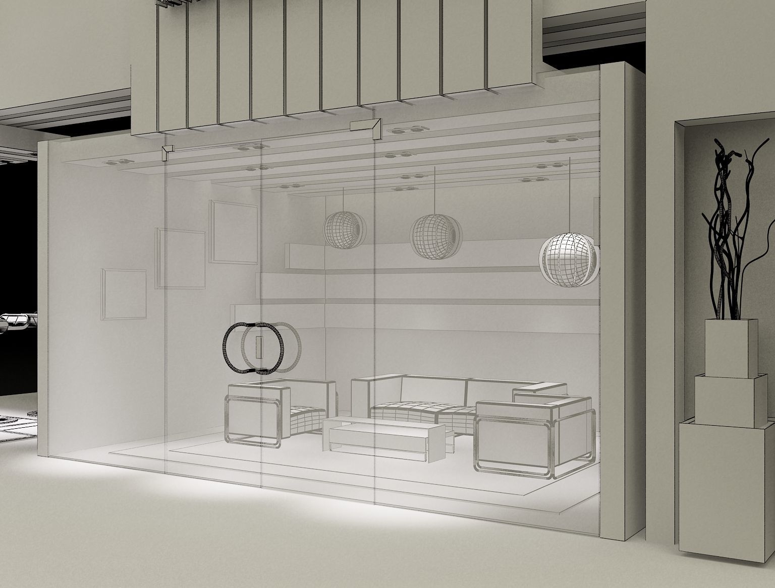 Booth Exhibition Stand a139 3D model_26