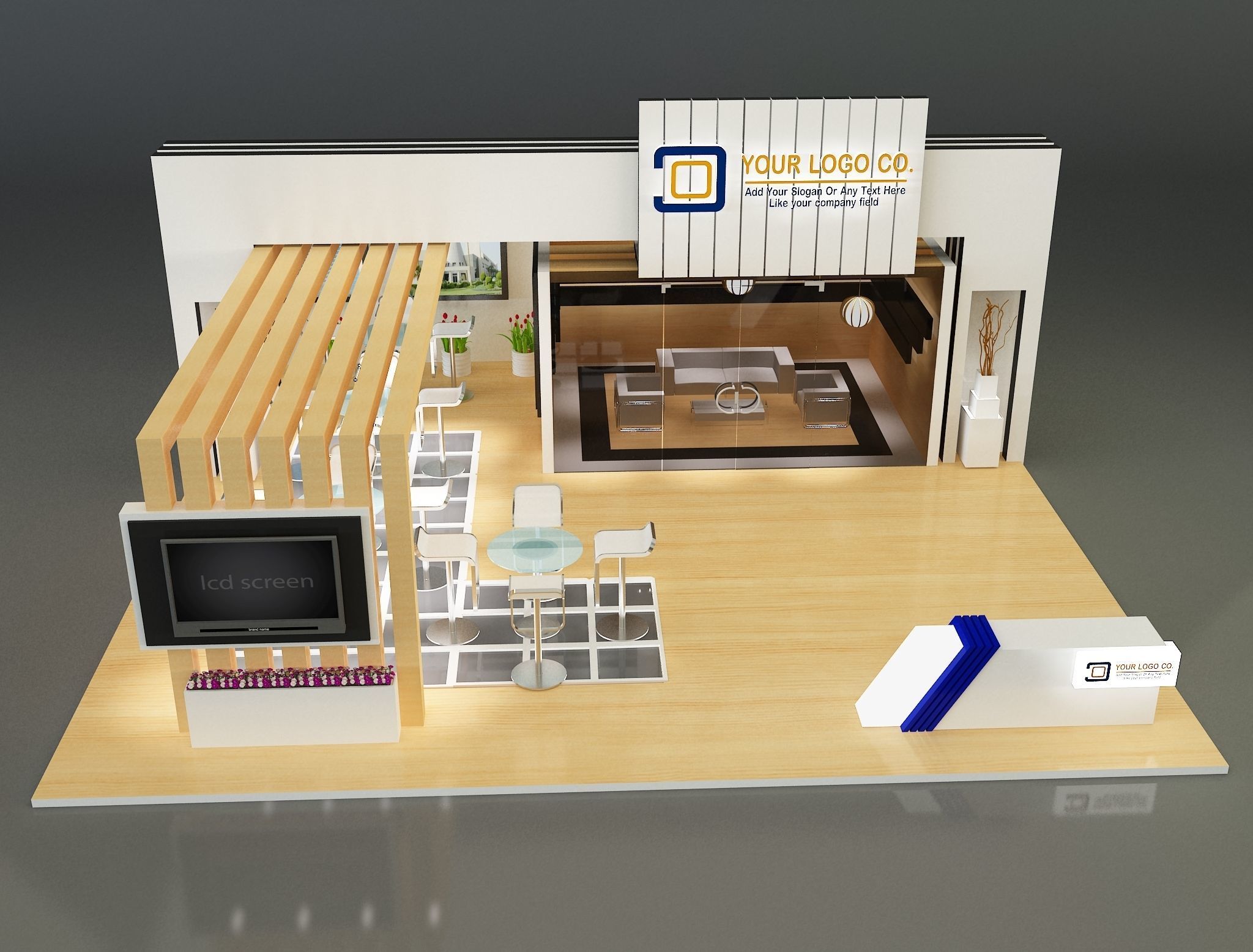 Booth Exhibition Stand a139 3D model_6