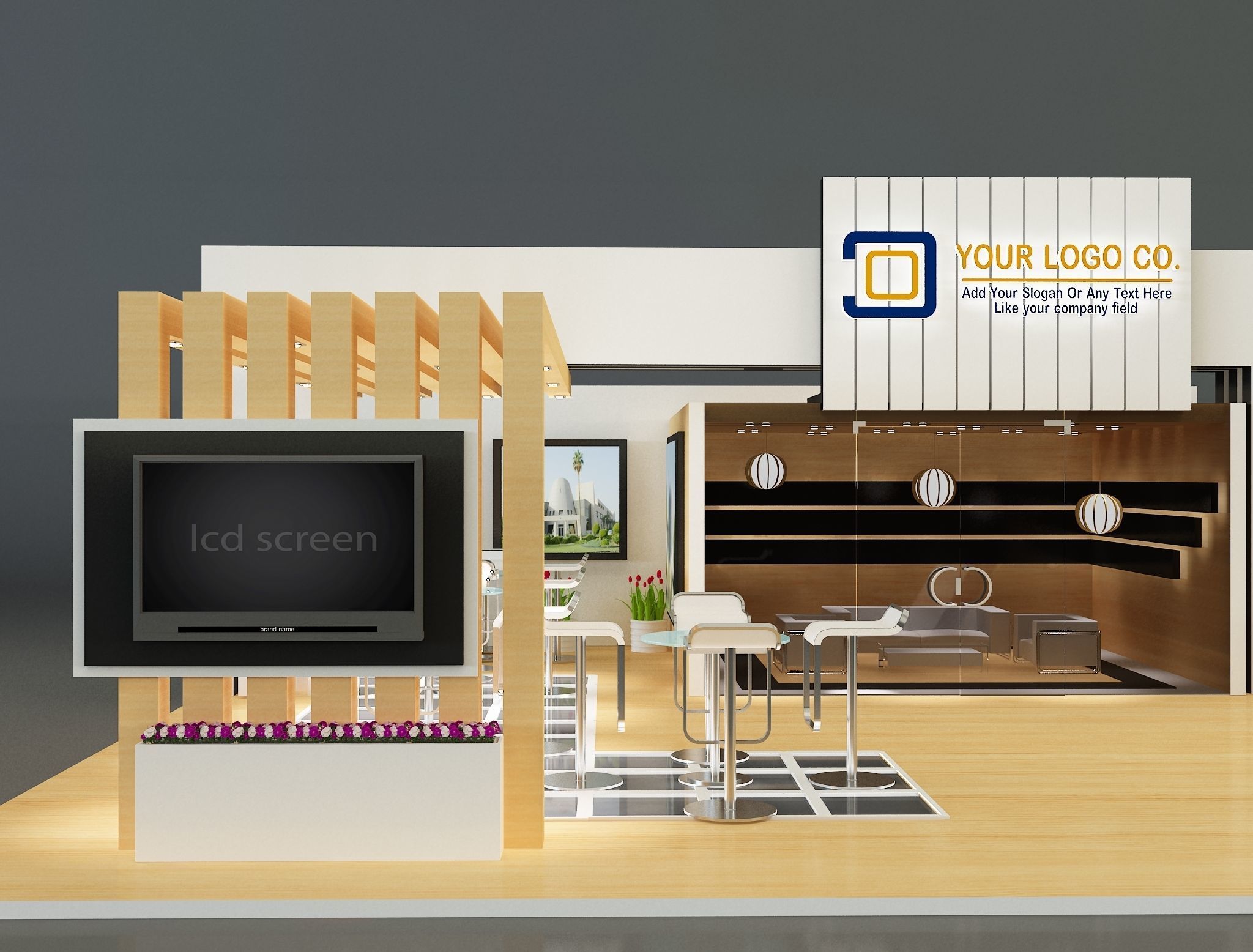 Booth Exhibition Stand a139 3D model_2