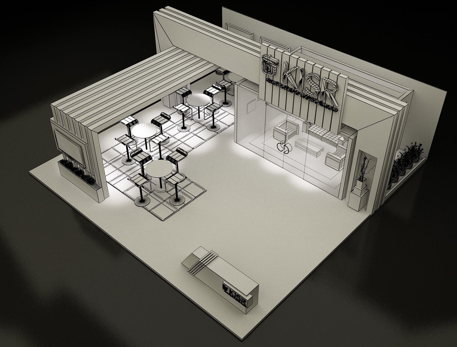 Booth Exhibition Stand a139 3D model_9