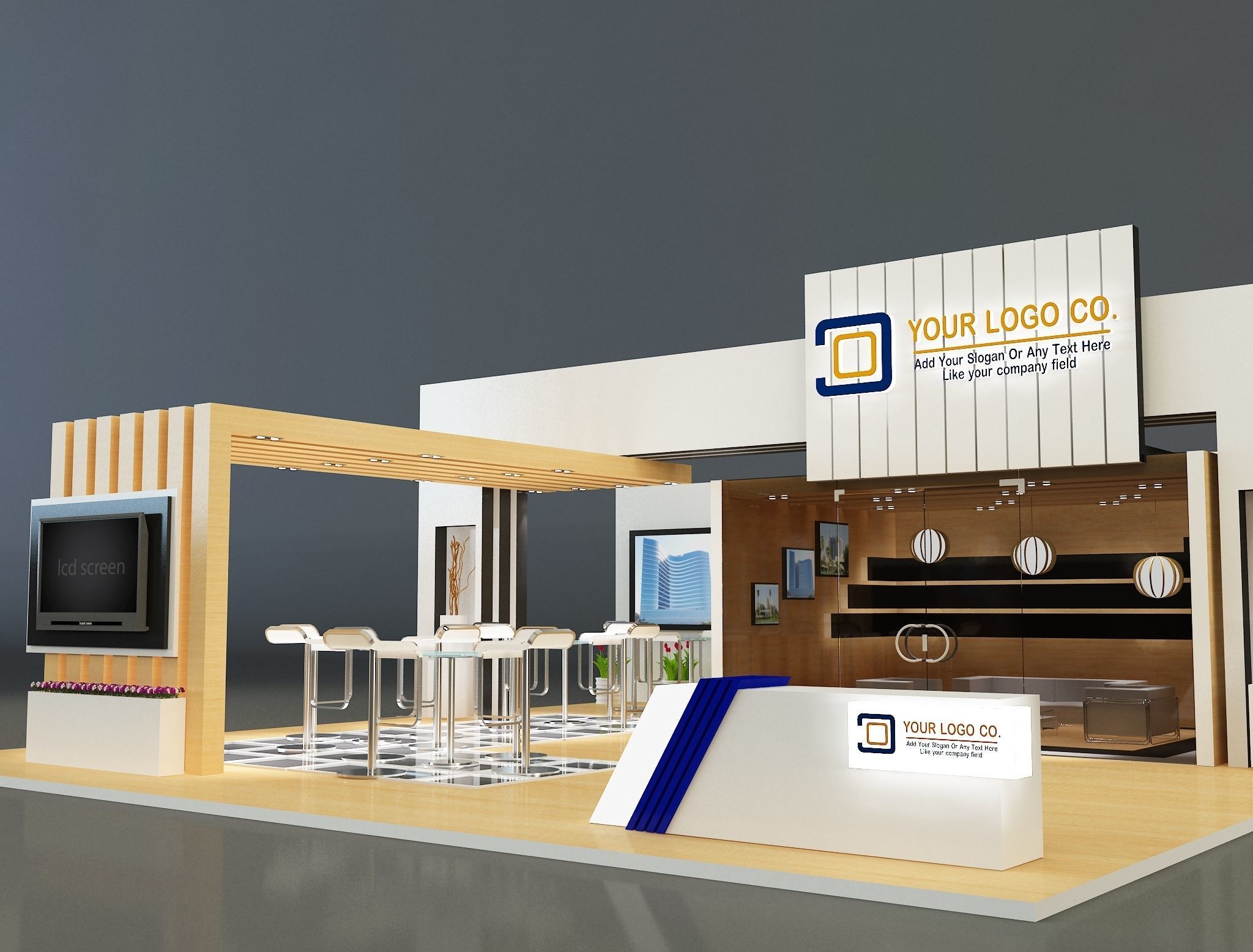 Booth Exhibition Stand a139 3D model_10