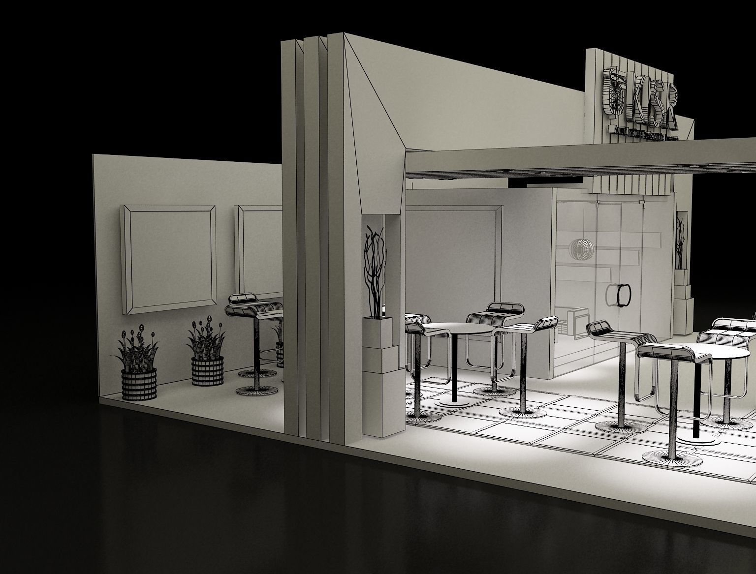 Booth Exhibition Stand a139 3D model_19