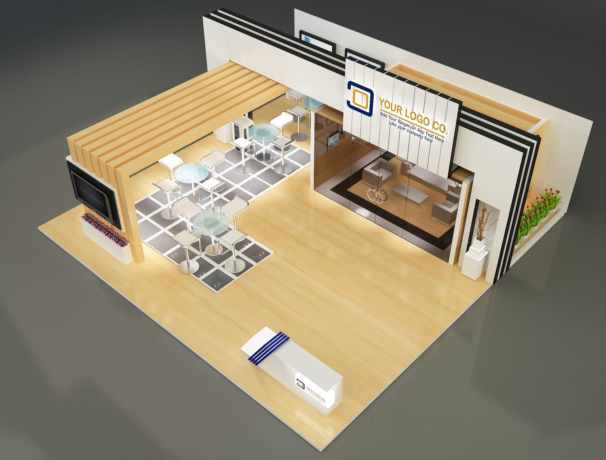Booth Exhibition Stand a139 3D model_8