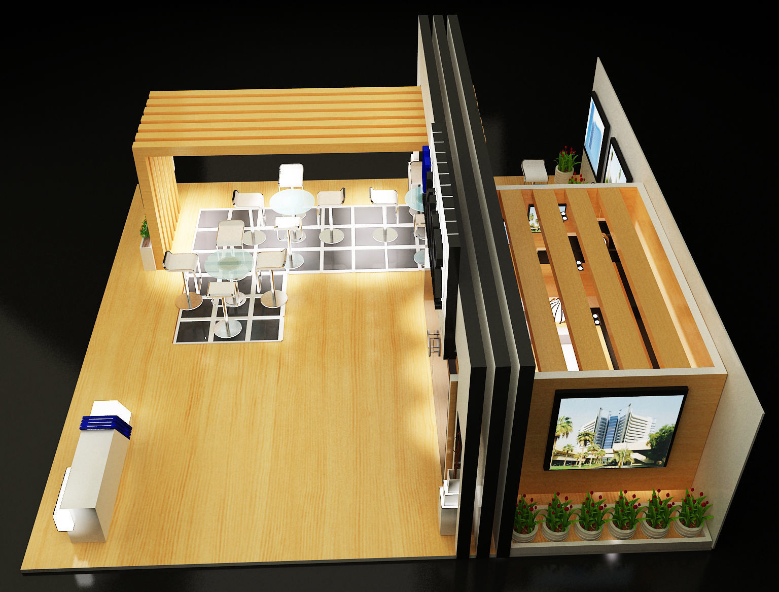 Booth Exhibition Stand a139 3D model_22
