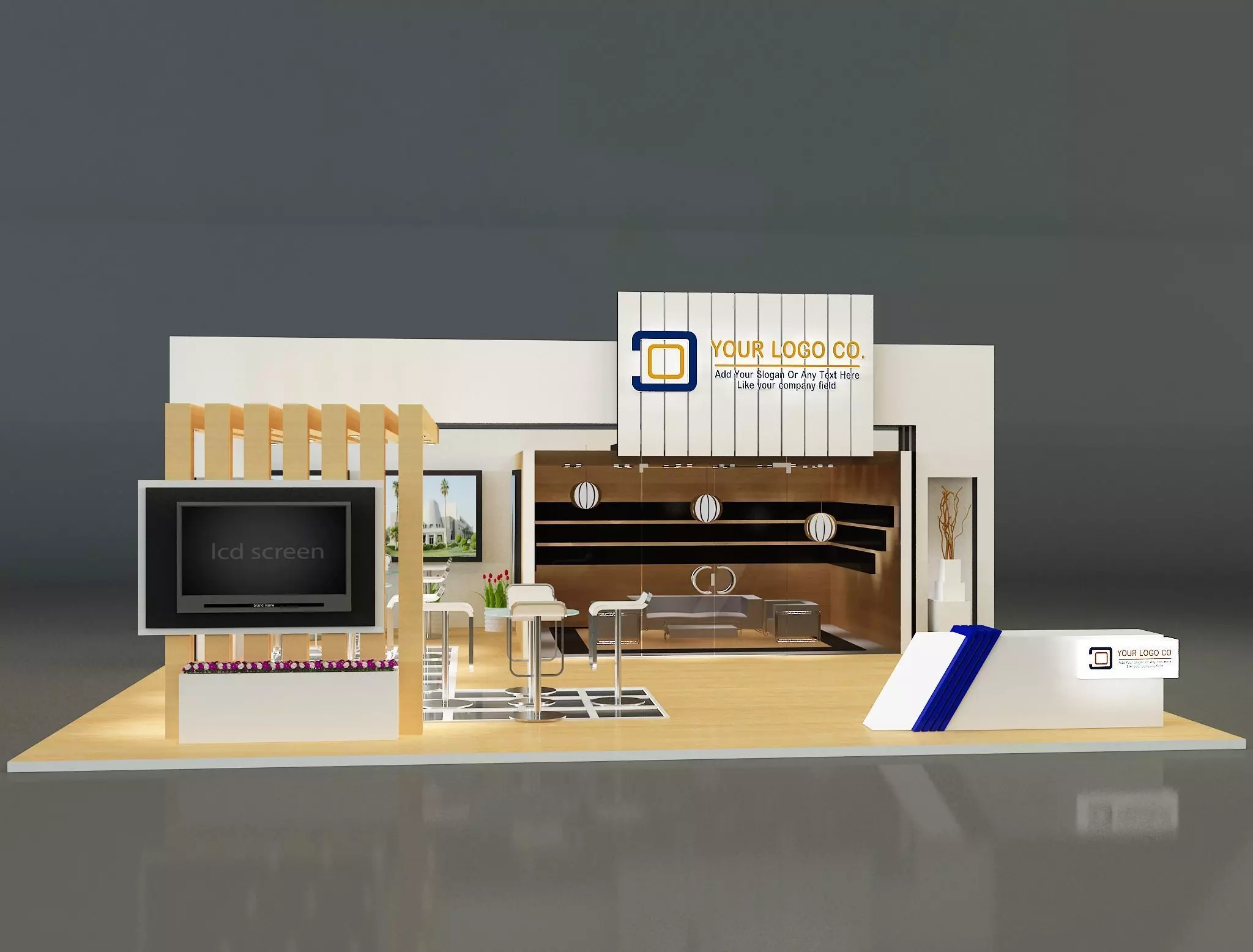 Booth Exhibition Stand a139 3D model_0