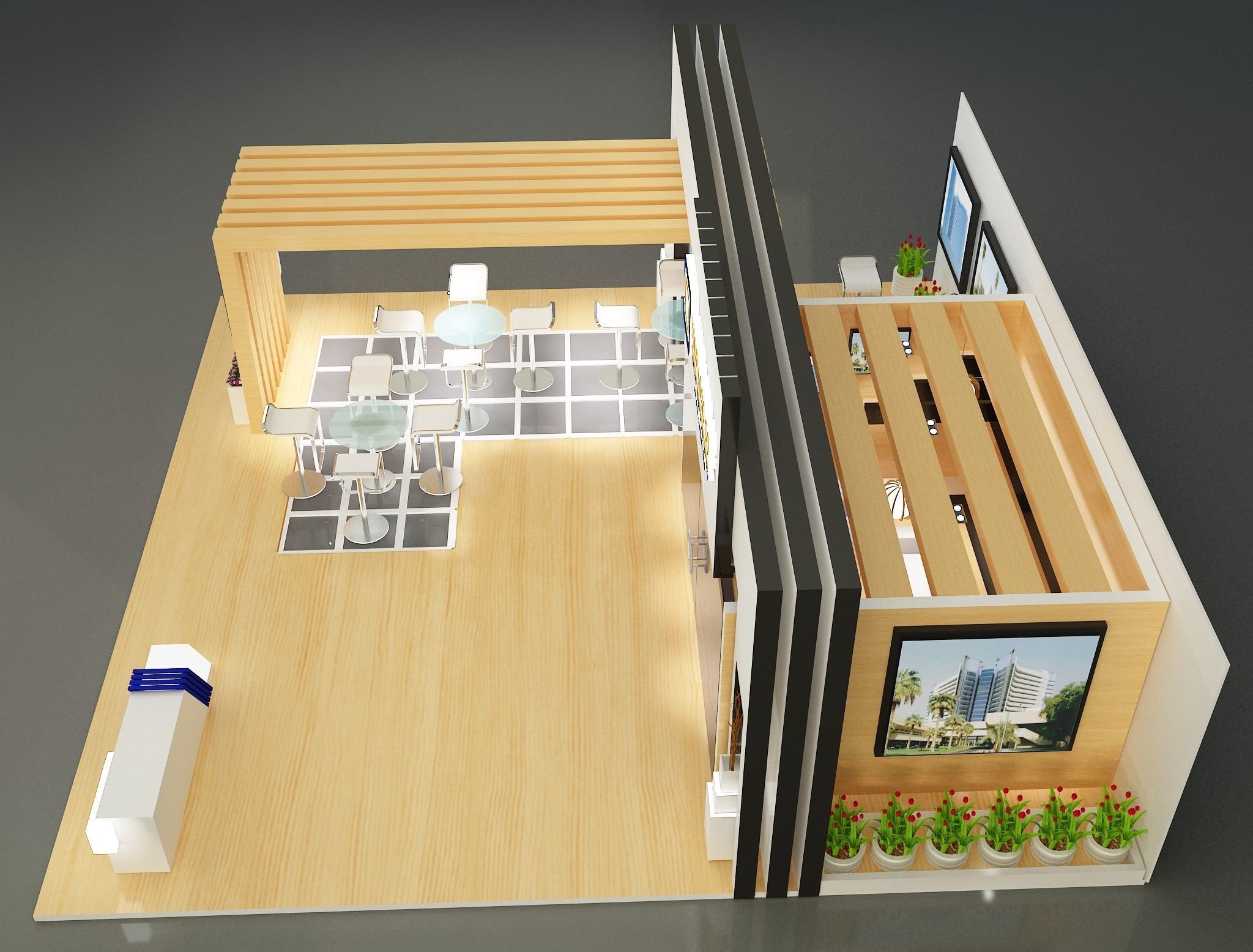 Booth Exhibition Stand a139 3D model_12