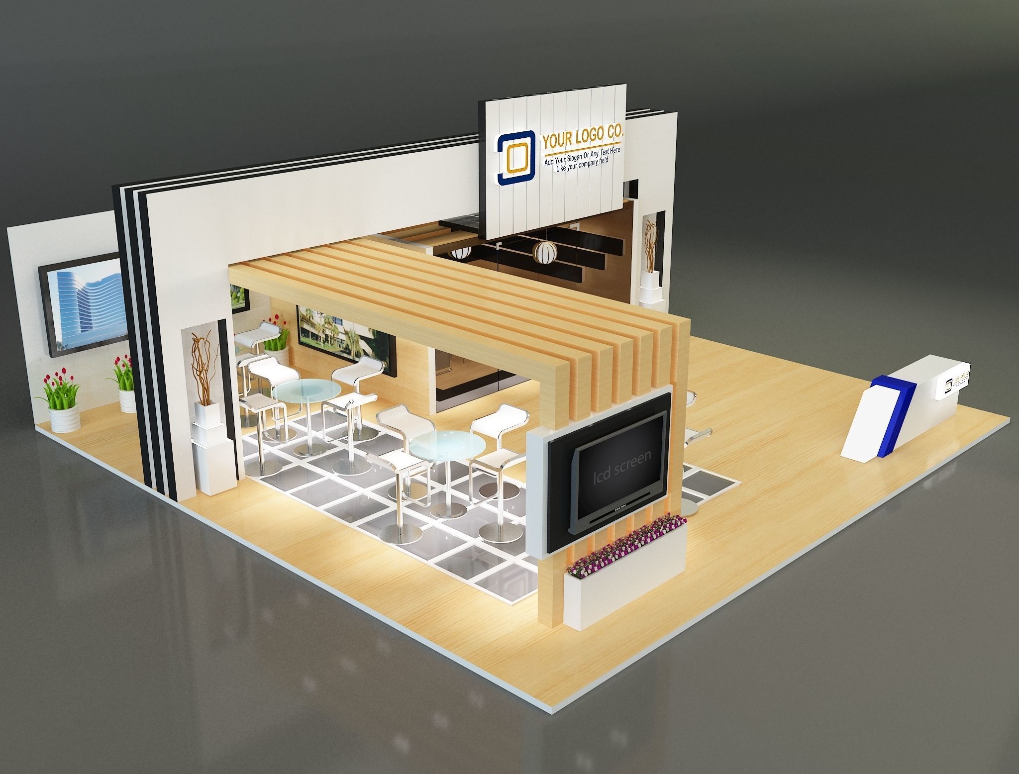 Booth Exhibition Stand a139 3D model_4