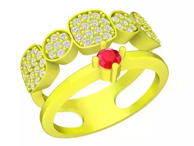 A5632 Diamond Women Ring Fashion Diamond Ring 3D Model