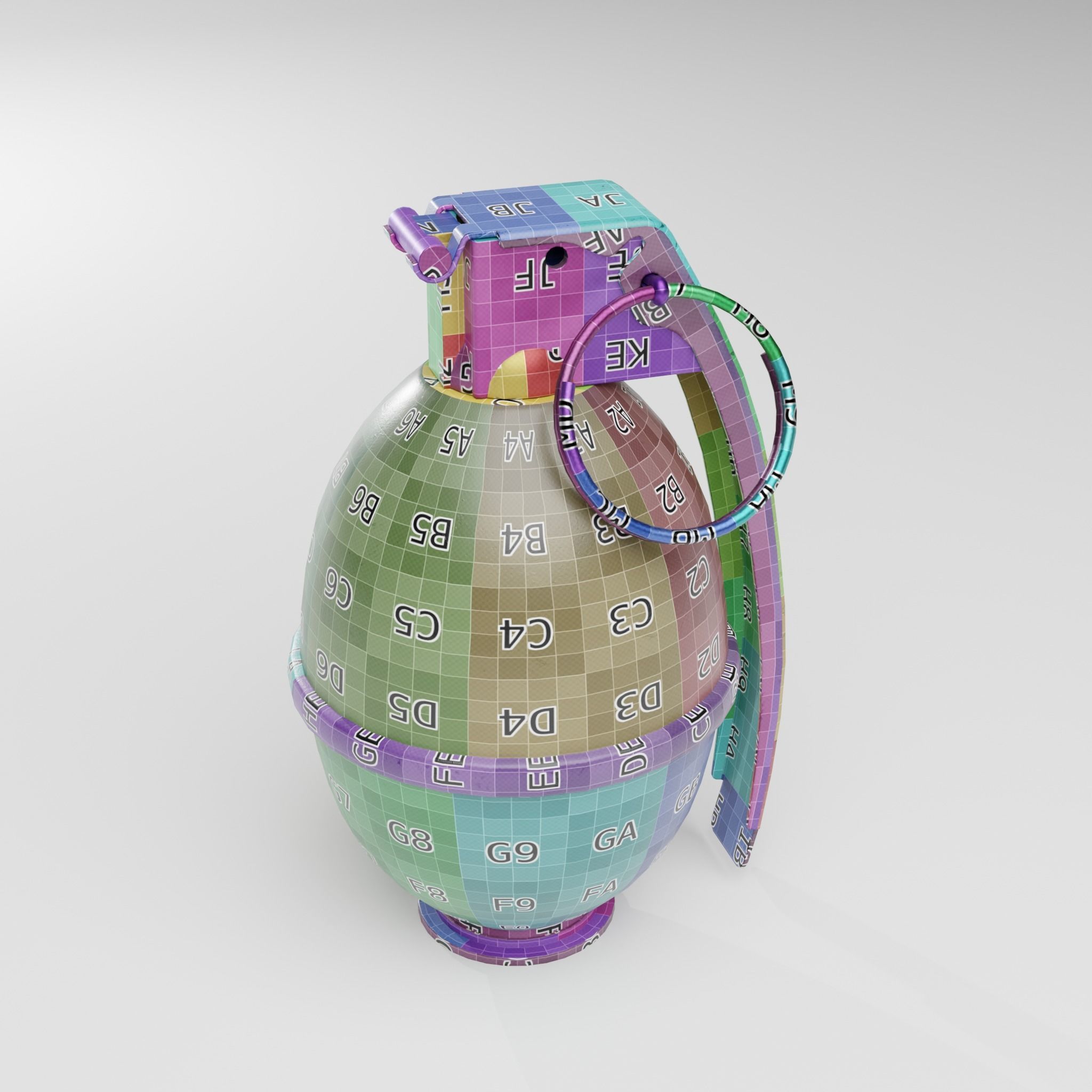 Grenade M26  Low-poly 3D model_6