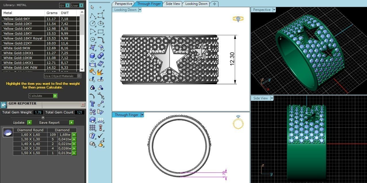 145 Ring Star 3d print model 3D print model_4