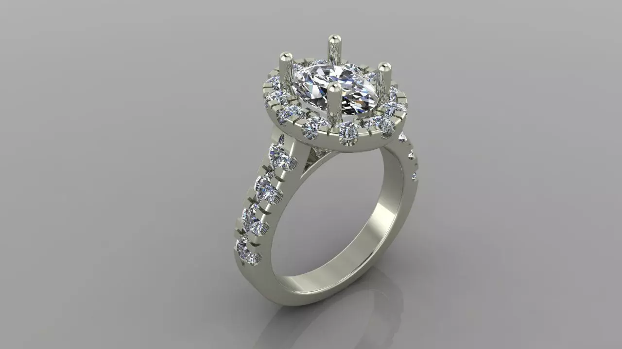 140 Engagement Ring for woman 3D print model