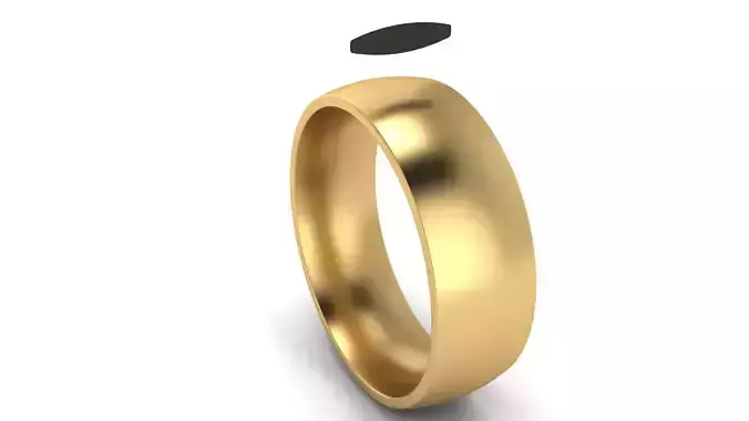 Traditional Wedding Band 7 mm Wide US SIZES