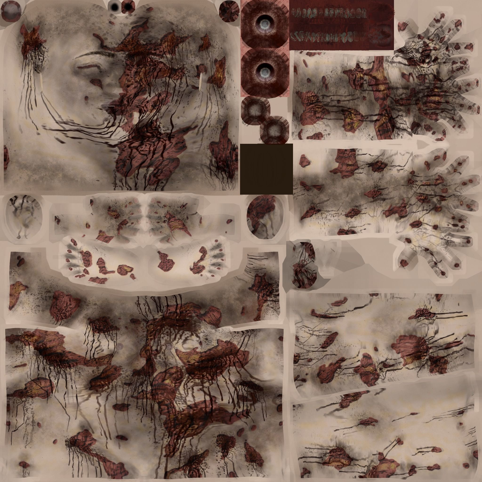 Female Zombie 3D model_2