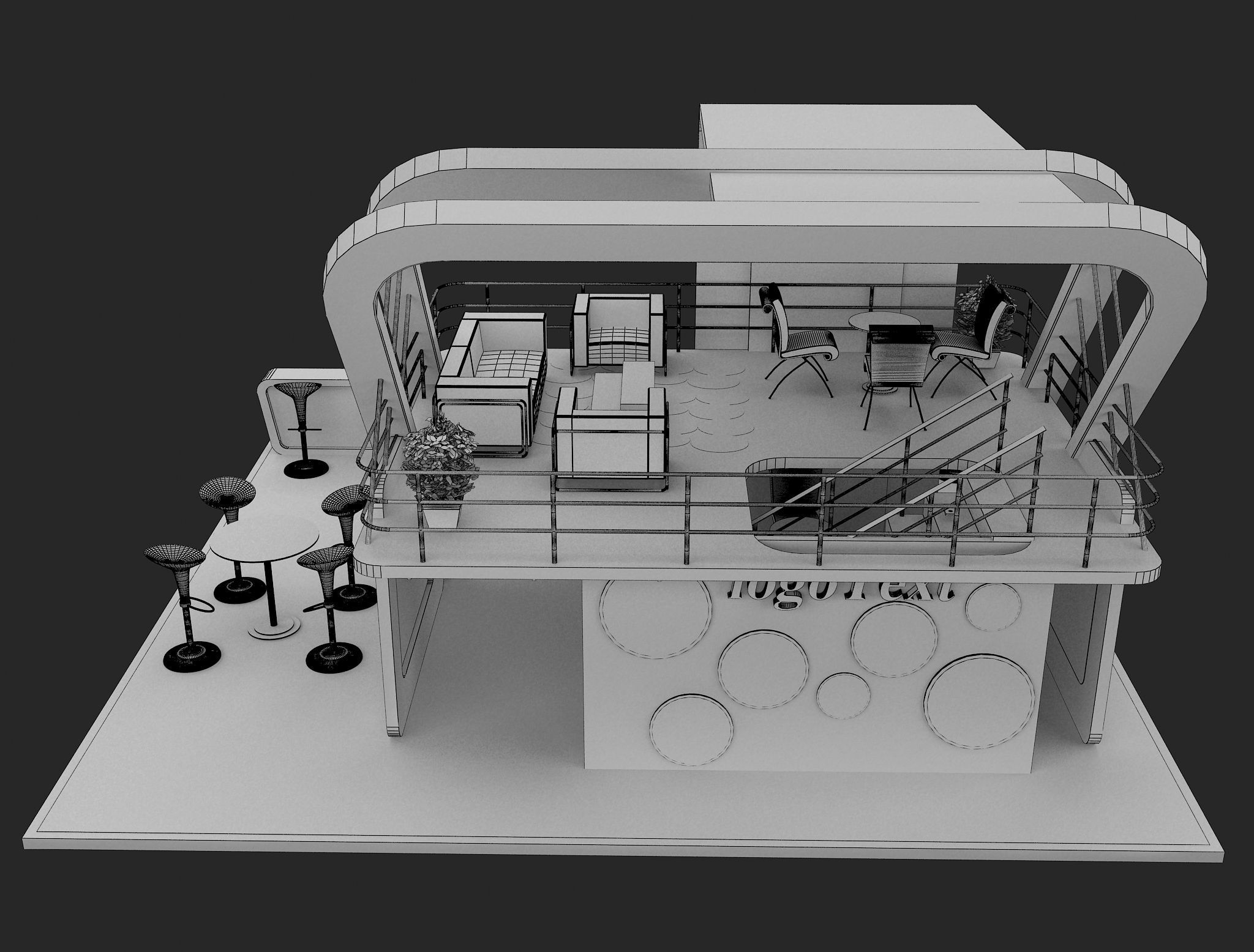 Booth Exhibition Stand a136 3D model_21