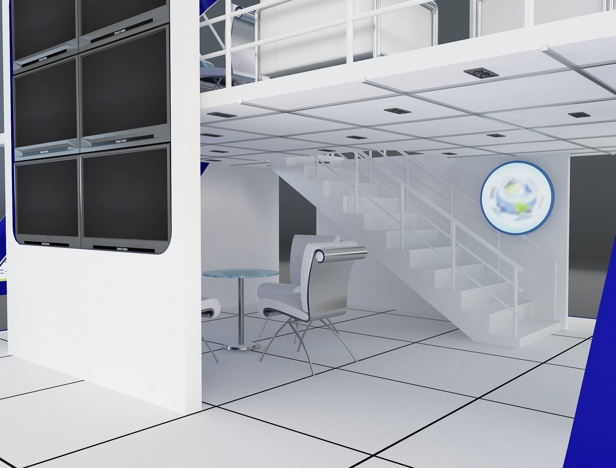 Booth Exhibition Stand a136 3D model_25