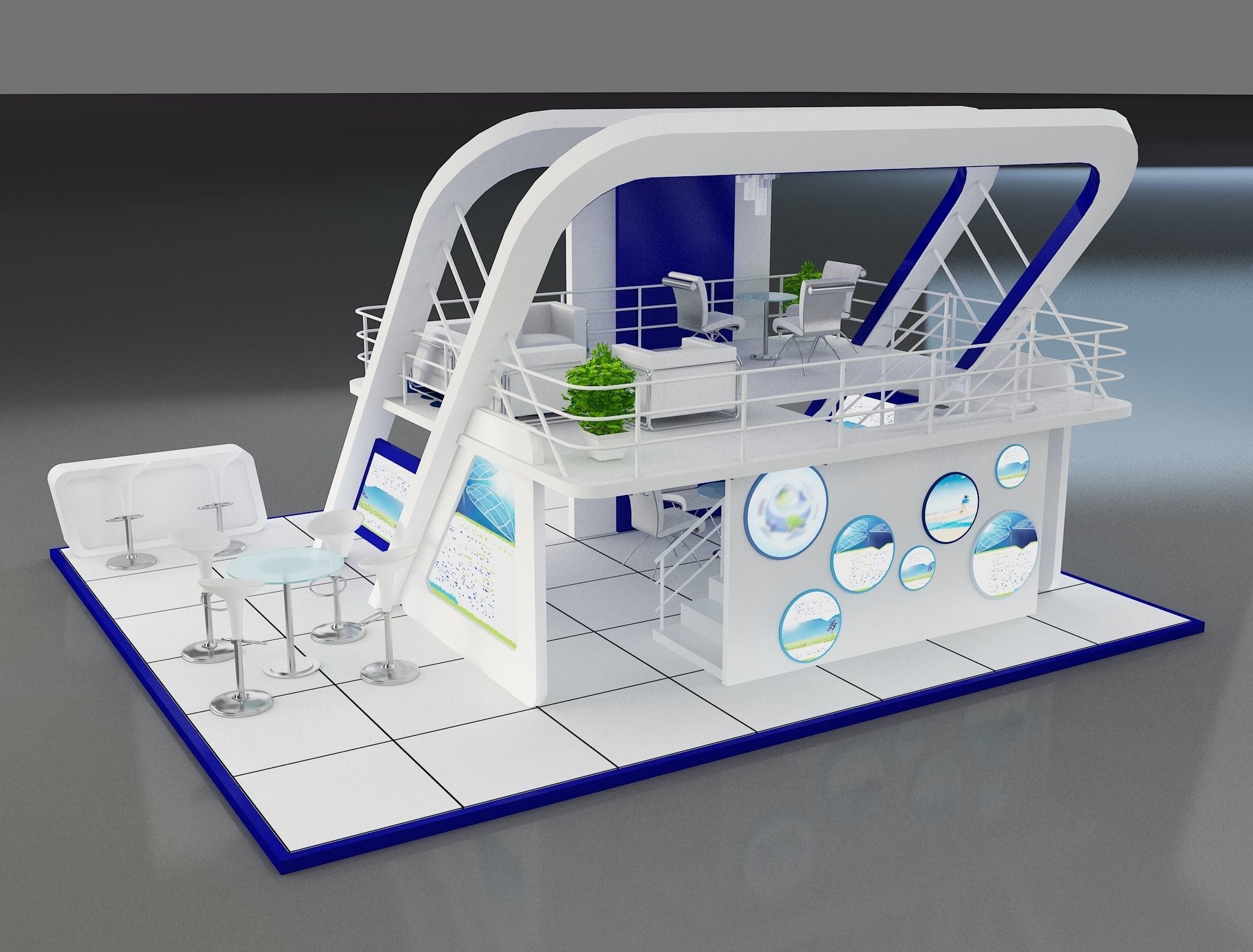 Booth Exhibition Stand a136 3D model_10