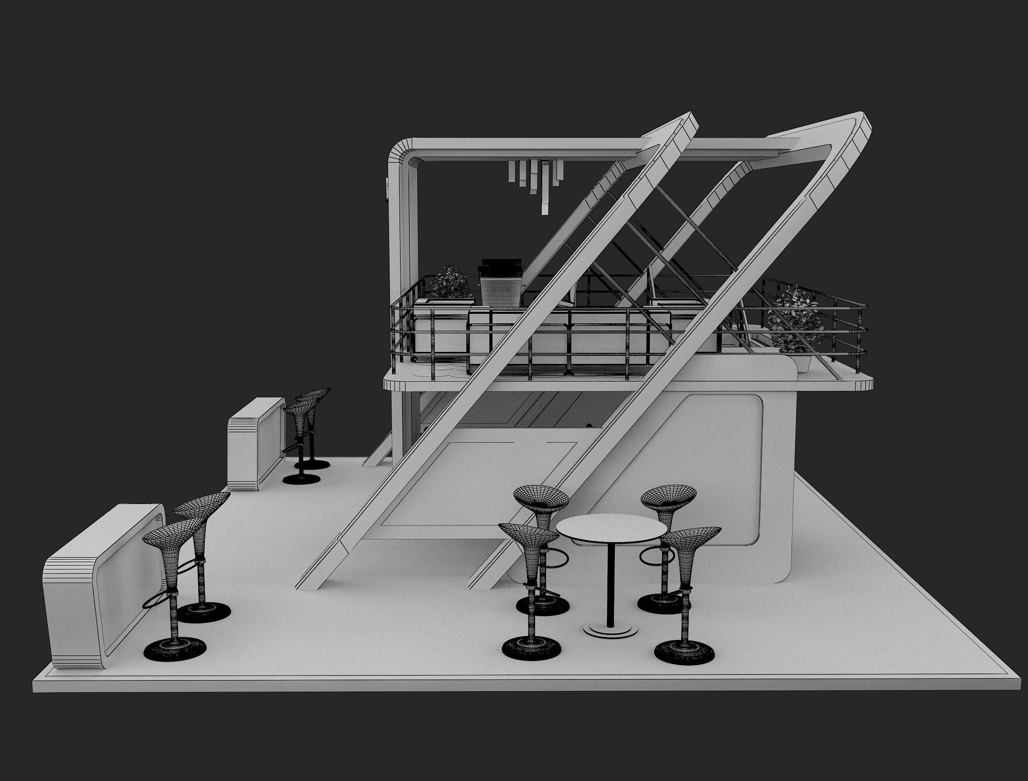 Booth Exhibition Stand a136 3D model_17