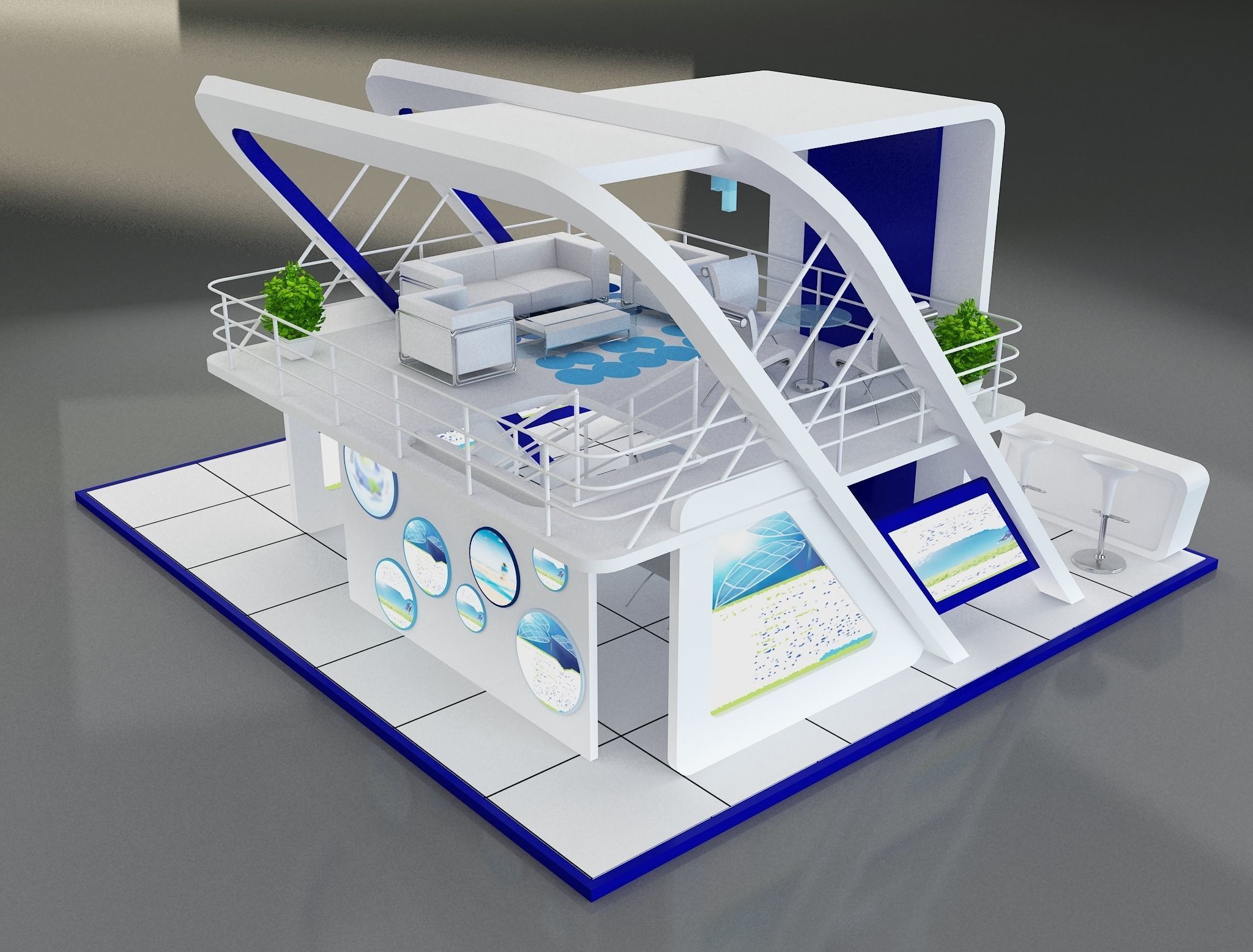 Booth Exhibition Stand a136 3D model_18