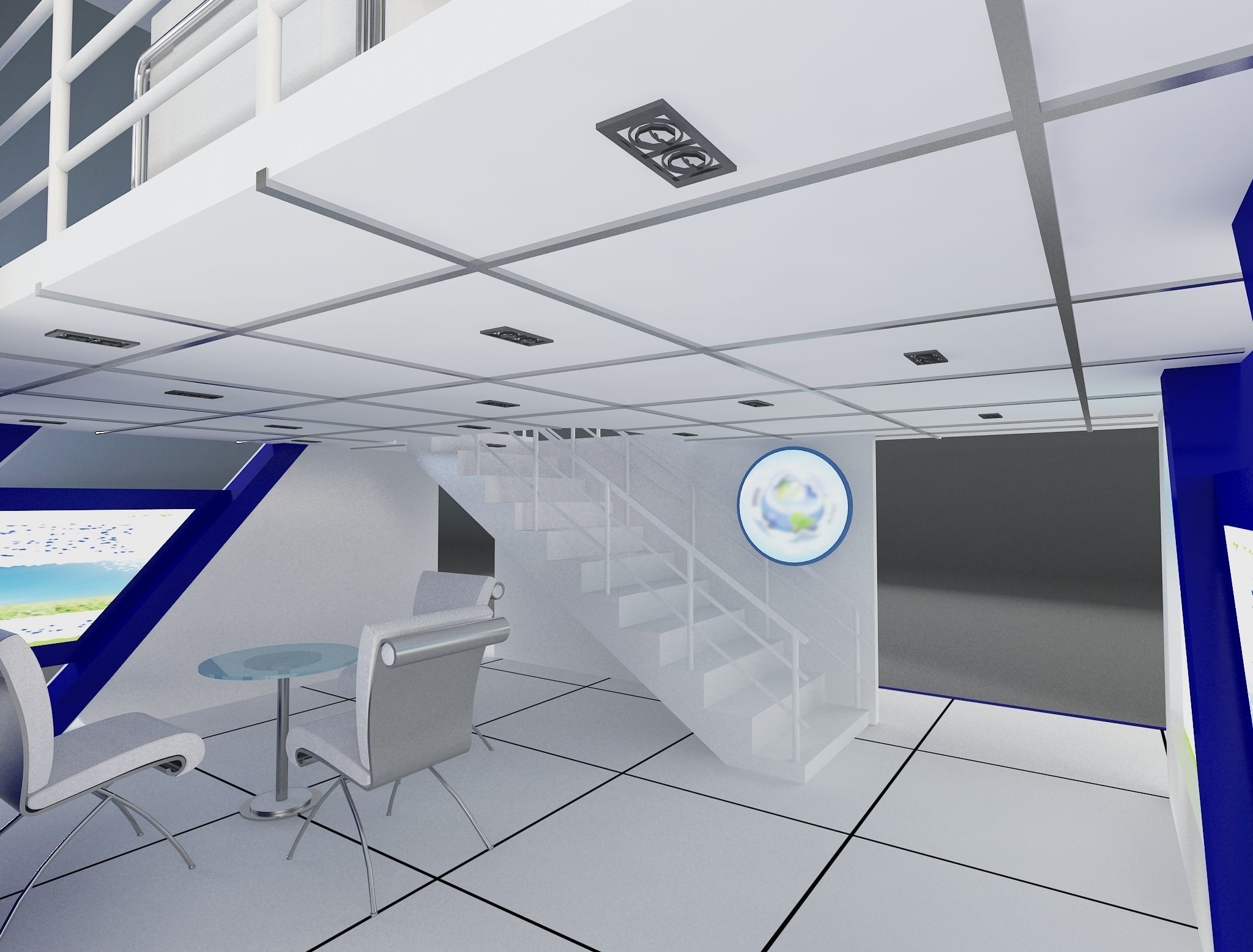 Booth Exhibition Stand a136 3D model_22