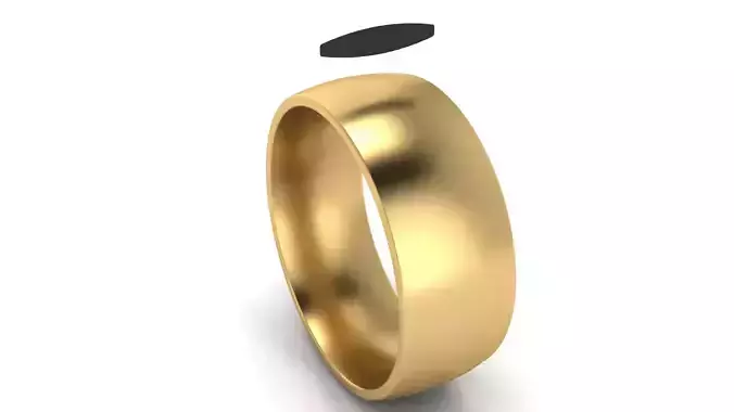 Traditional Wedding Band 8 mm Wide US SIZES